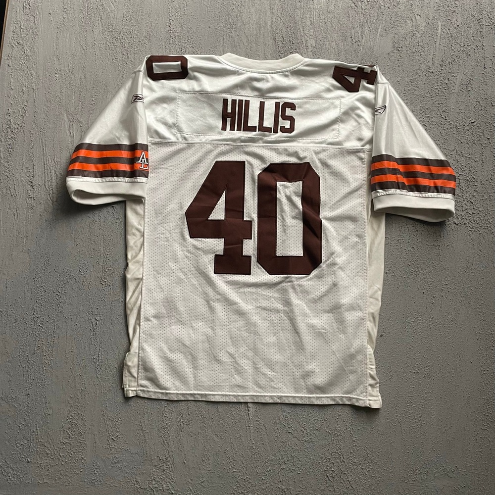Vintage Peyton Hillis Cleveland Browns Football Jersey Men 50 White 2010s Reebok